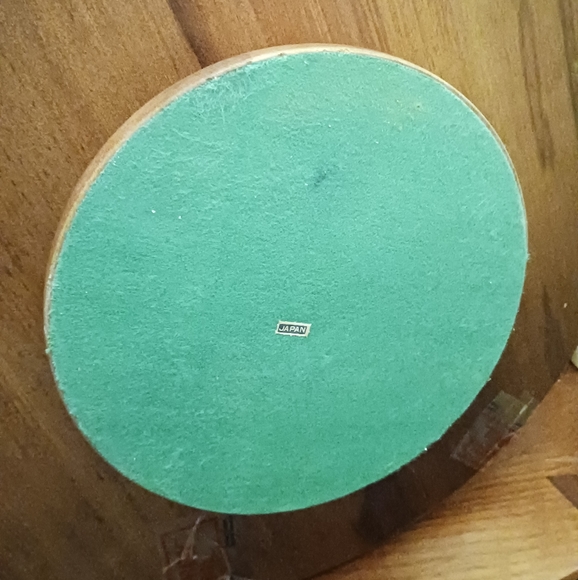 πͺ΅HIGHEND Japan Made Lazy Susan Serving Tray Vintage Heavy Wood&Glass Turnstile. - Picture 8 of 8